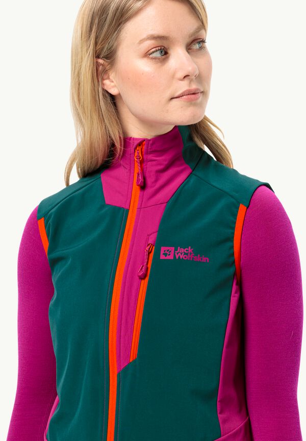 VEST L green ALPSPITZE system RECCO® gilet WOLFSKIN – women Softshell sea JACK W tracking with - -