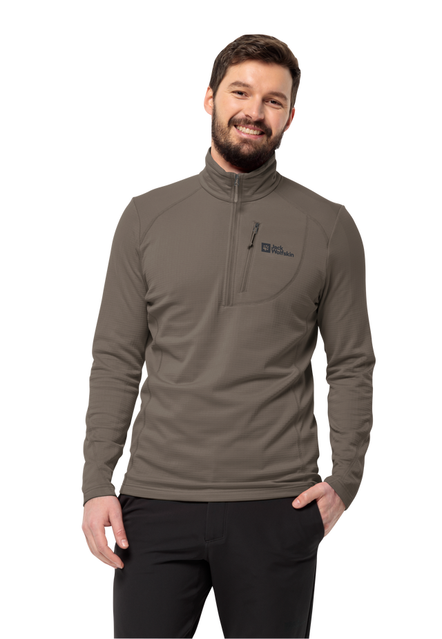 Jack wolfskin half zip fleece sales