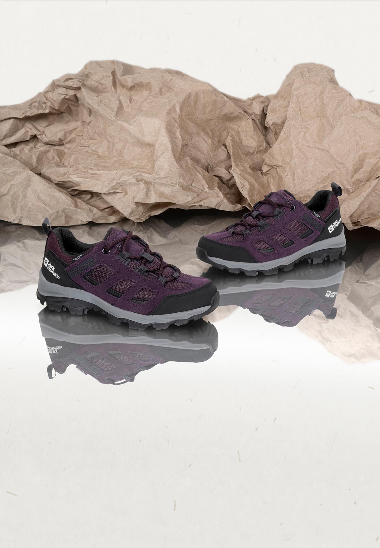 VOJO 3 TEXAPORE LOW W purple grey 35.5 Women s waterproof hiking shoes JACK WOLFSKIN