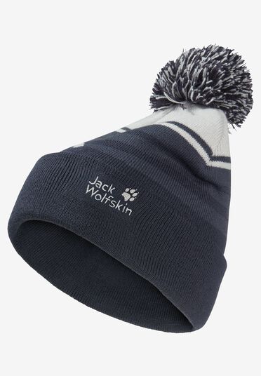 STRIPY POMPOM BEANIE K
