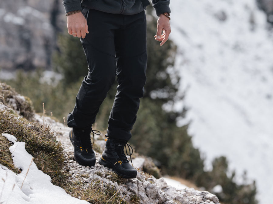 Mountain boots worn at the summit